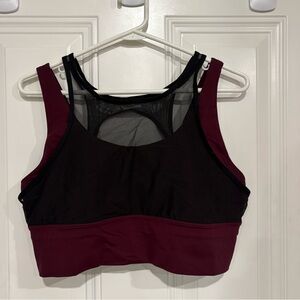 lululemon athletica Black and Burgundy Sports Bra